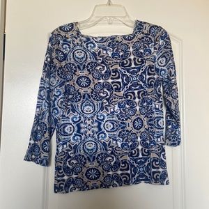 Gently Worn Chicos 0P ¾ Sleeved Knit Top